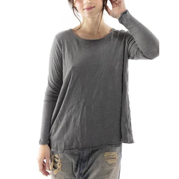 Magnolia Pearl Dylan Ozzy Distressed Long Sleeve Tee One Size
